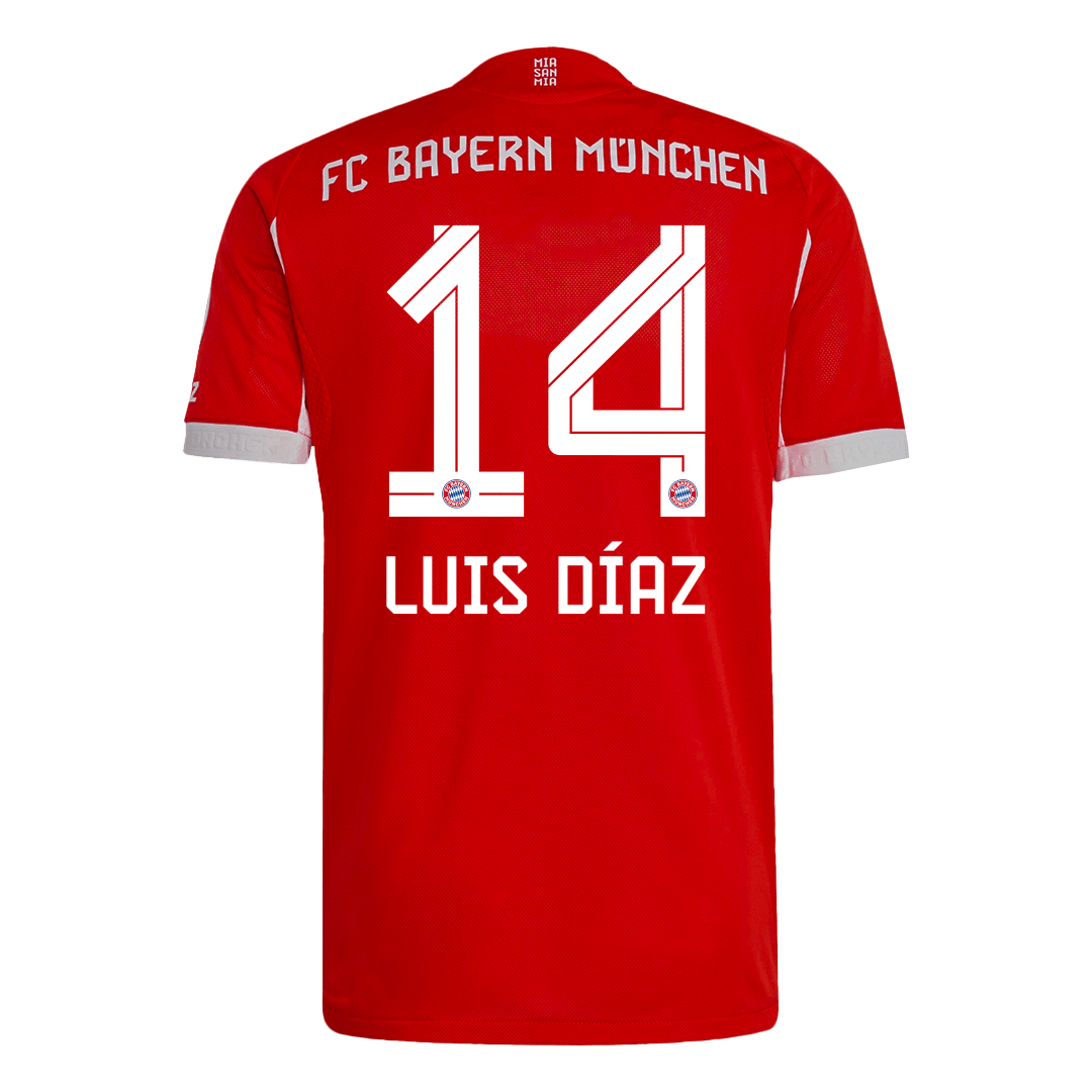 LUIS DÍAZ #14 Bayern Munich Home Match Jersey Player Version 2025/26