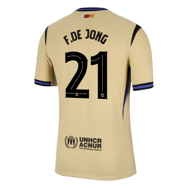 F.DE JONG #21 Barcelona Away Match Jersey Player Version 2025/26 - UCL - minejerseys