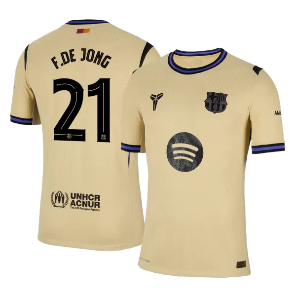 F.DE JONG #21 Barcelona Away Match Jersey Player Version 2025/26 - UCL - minejerseys