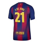 F.DE JONG #21 Barcelona Home Match Jersey Player Version 2025/26 - UCL - minejerseys