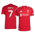 WIRTZ #7 Liverpool Home Match Jersey Player Version 2025/26 - minejerseys