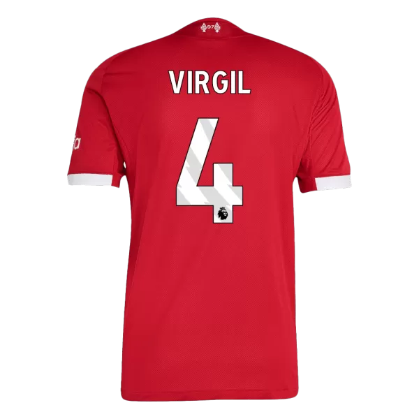 VIRGIL #4 Liverpool Home Match Jersey Player Version 2025/26 - minejerseys
