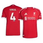 VIRGIL #4 Liverpool Home Match Jersey Player Version 2025/26 - minejerseys