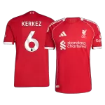 KERKEZ #6 Liverpool Home Match Jersey Player Version 2025/26 - minejerseys