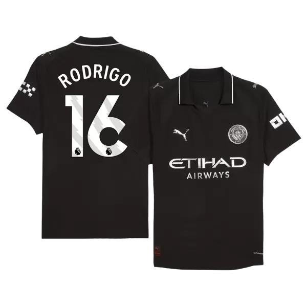 RODRIGO #16 Manchester City Away Match Jersey Player Version 2025/26 - minejerseys