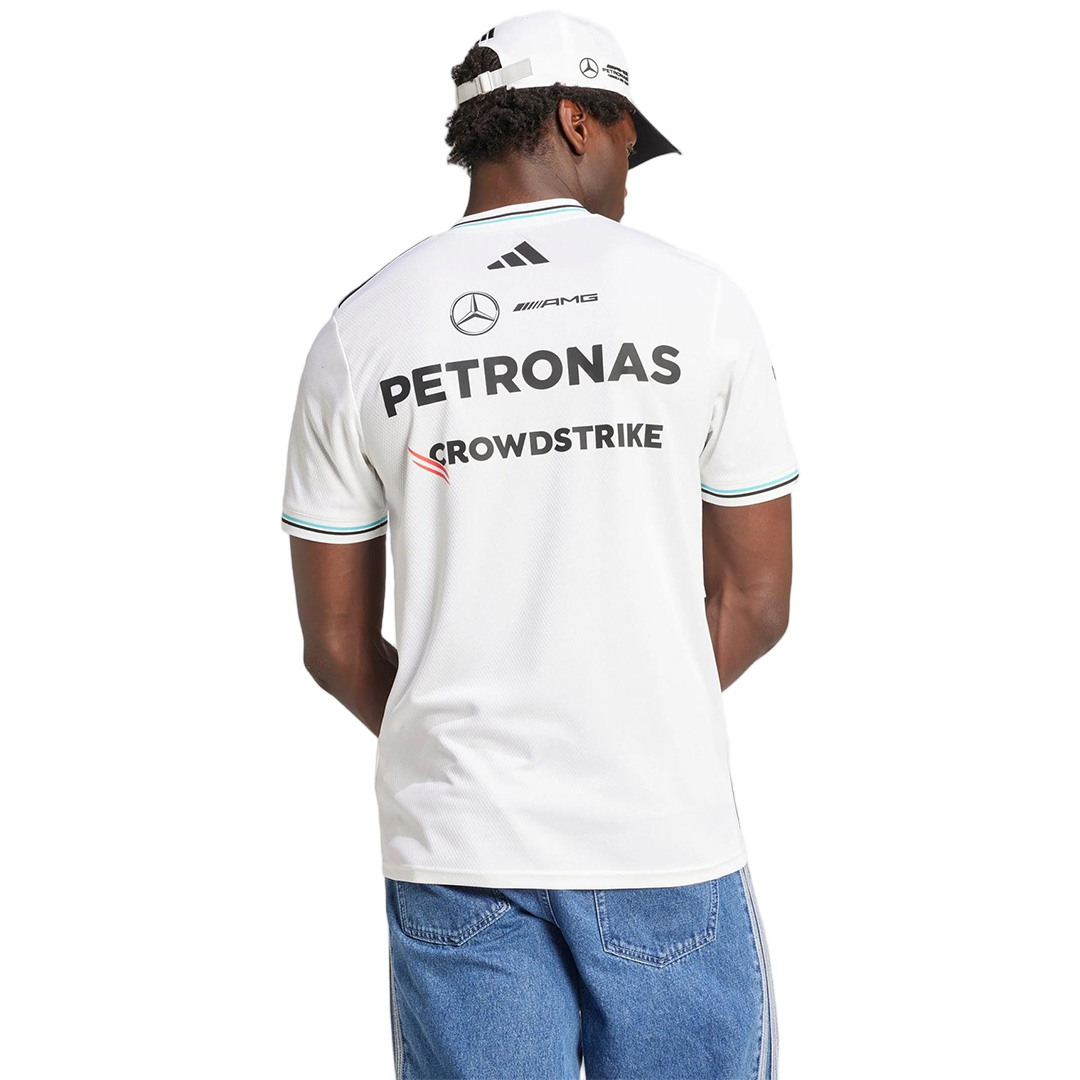 Mercedes AMG Petronas White Authentic Team Driver T-Shirt 2025 - Image 3