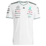 Mercedes AMG Petronas White Authentic Team Driver T-Shirt 2025 - minejerseys