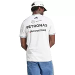 Mercedes AMG Petronas White Authentic Team Driver T-Shirt 2025 - minejerseys
