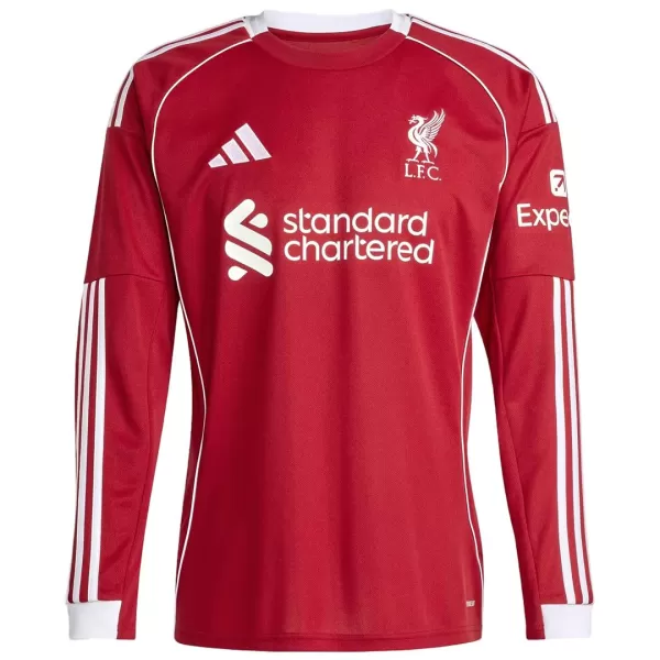 Liverpool Home Long Sleeve Jersey 2025/26 - minejerseys