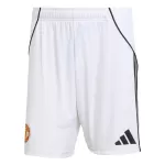 Manchester United Home Soccer Shorts 2025/26 - minejerseys