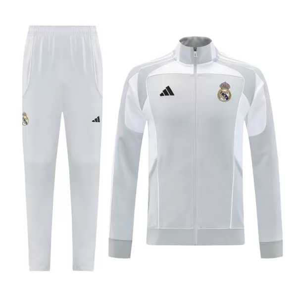 Real Madrid Training Tracksuit Kit(Jacket+Pants) 07 Gray 2025/26 - minejerseys