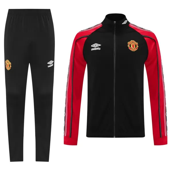 Manchester United Training Tracksuit Kit (Jacket+Pants) 02 Black 2025/26 - minejerseys