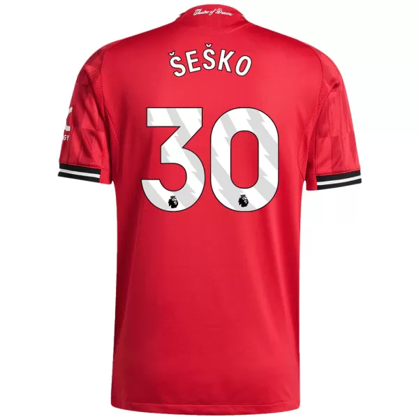 ŠEŠKO #30 Manchester United Home Match Jersey Player Version 2025/26 - minejerseys