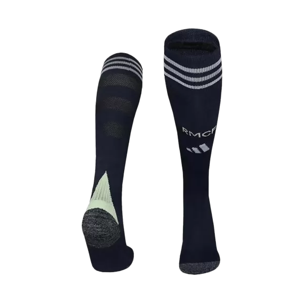 Kids Real Madrid Away Soccer Socks - Navy 2025/26 - minejerseys