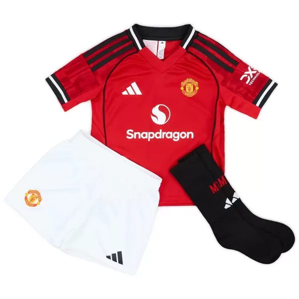 Kids Manchester United Home Jersey Full Kit 2025/26 - minejerseys