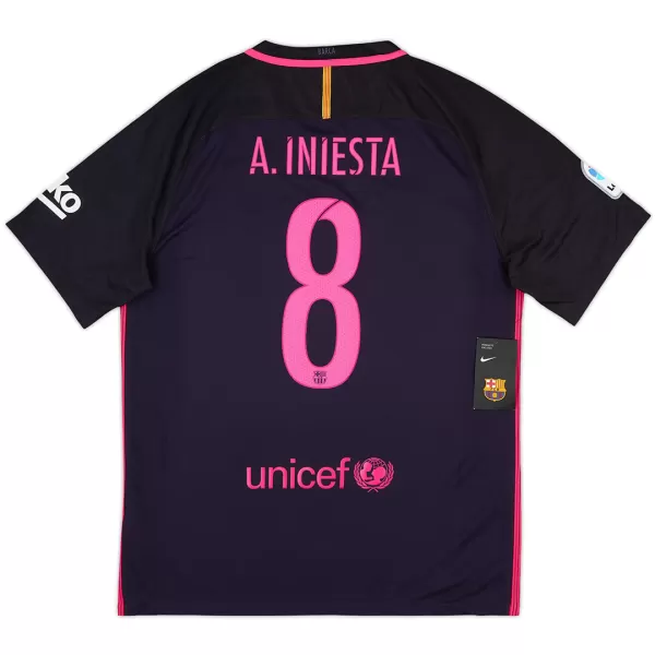 A.Iniesta #8 Retro Barcelona Away Jersey 2016/17 - minejerseys