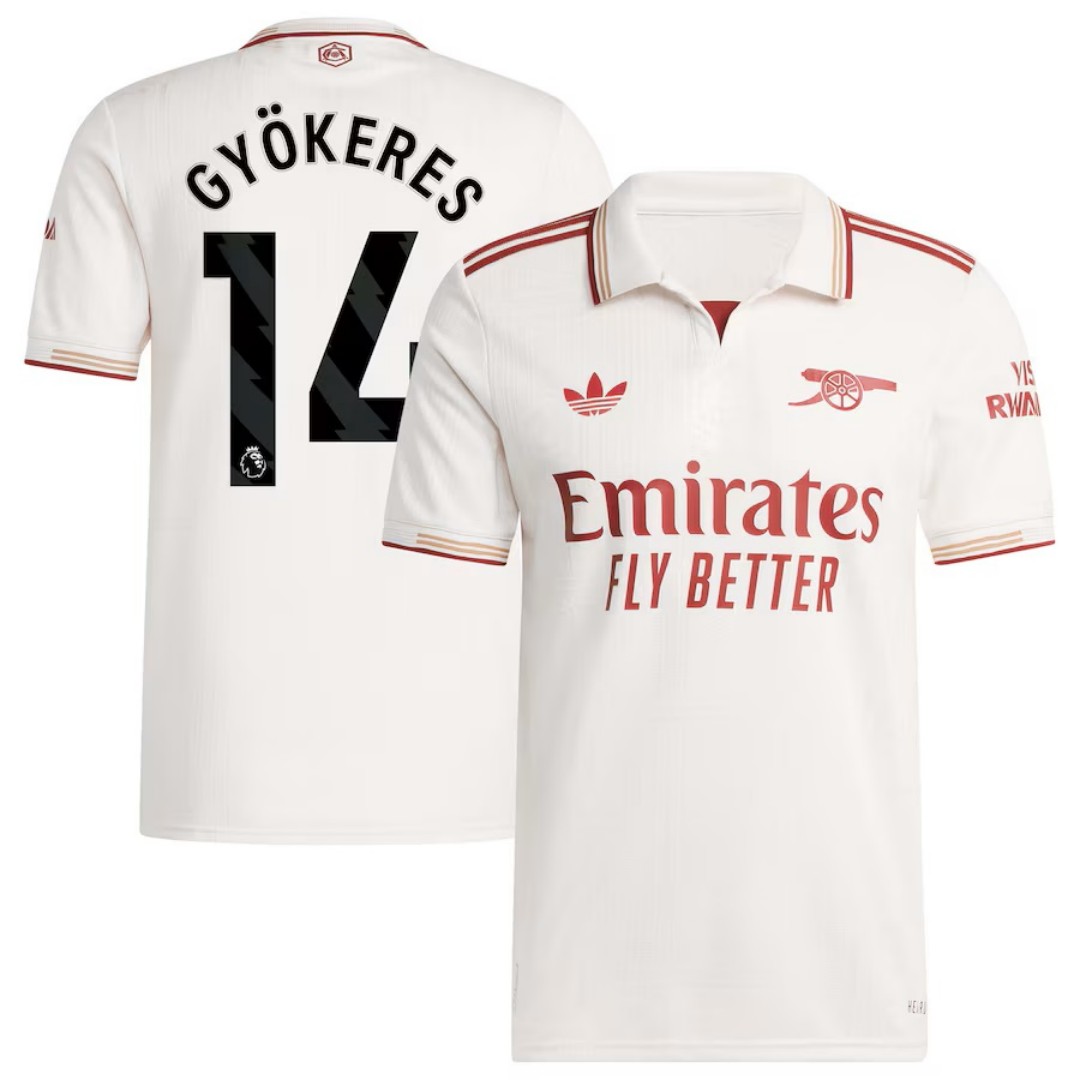 GYÖKERES #14 Arsenal Third Match Jersey Player Version 2025/26
