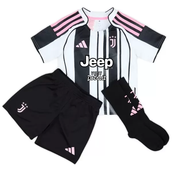 Kids Juventus Home Jersey Full Kit 2025/26 - minejerseys