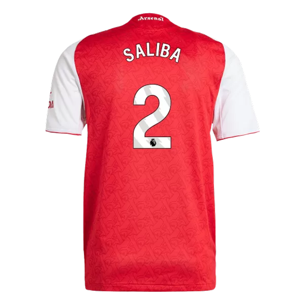 SALIBA #2 Arsenal Home Match Jersey Player Version 2025/26 - minejerseys