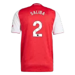 SALIBA #2 Arsenal Home Match Jersey Player Version 2025/26 - minejerseys