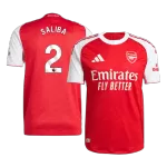 SALIBA #2 Arsenal Home Match Jersey Player Version 2025/26 - minejerseys