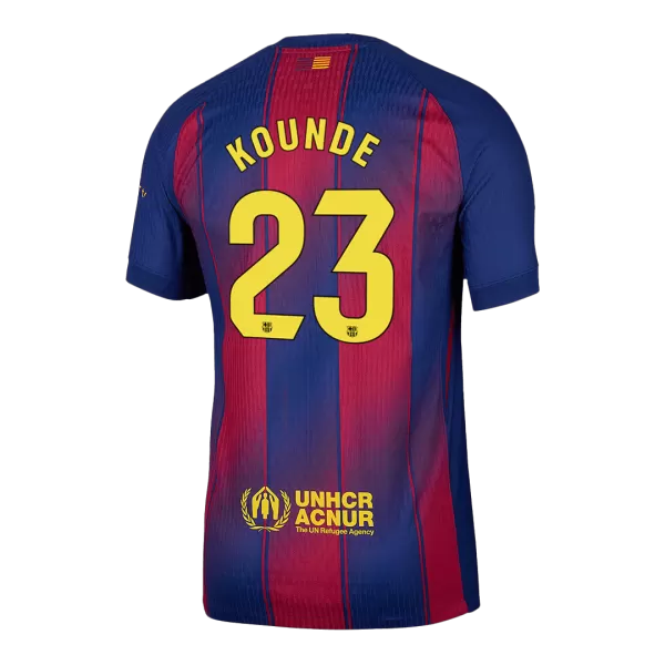 KOUNDE #23 Barcelona Home Match Jersey Player Version 2025/26 - minejerseys