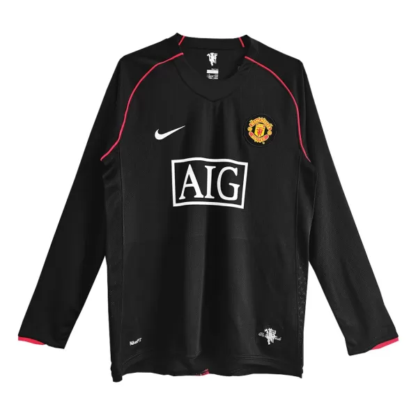 Retro Manchester United Away Long Sleeve Jersey 2007/08 - minejerseys