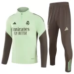 Real Madrid 1/4 Zipper Sweat Kit(Top+Pants) Green 2025/26 - minejerseys