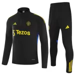 Manchester United 1/4 Zipper Sweat Kit(Top+Pants) Black 2025/26 - minejerseys