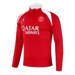 PSG Zipper Sweatshirt Kit(Top+Pants) Red 2025/26 - minejerseys