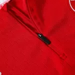 PSG Zipper Sweatshirt Kit(Top+Pants) Red 2025/26 - minejerseys