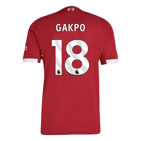 GAKPO #18 Liverpool Home Match Jersey Player Version 2025/26 - minejerseys