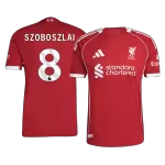 SZOBOSZLAI #8 Liverpool Home Match Jersey Player Version 2025/26 - minejerseys