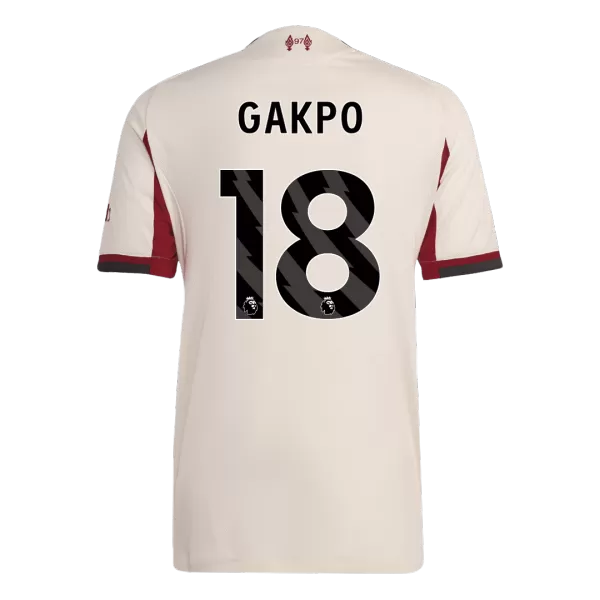 GAKPO #18 Liverpool Away Match Jersey Player Version 2025/26 - minejerseys