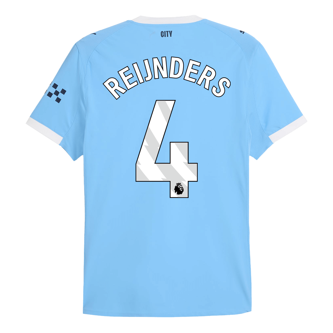 REIJNDERS #4 Manchester City Home Match Jersey Player Version 2025/26