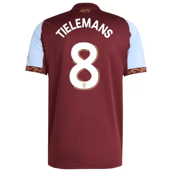TIELEMANS #8 Aston Villa Home Jersey 2025/26 - Cup Font - minejerseys