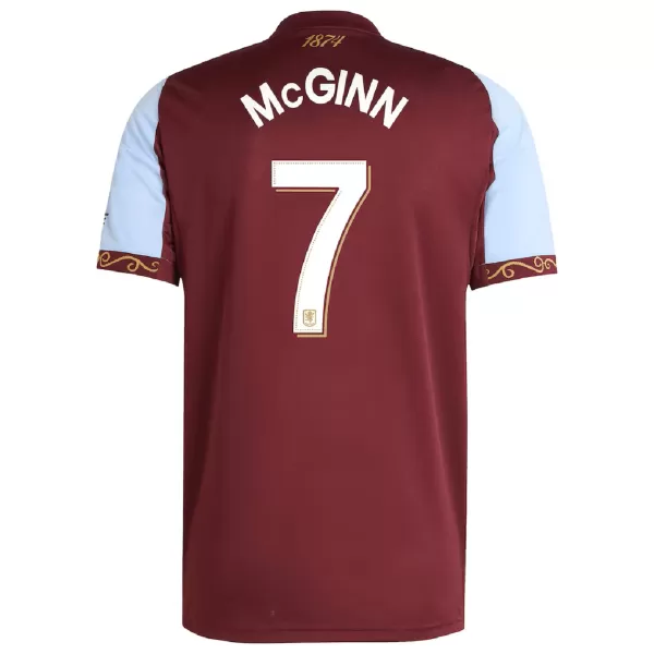 McGINN #7 Aston Villa Home Jersey 2025/26 - Cup Font - minejerseys