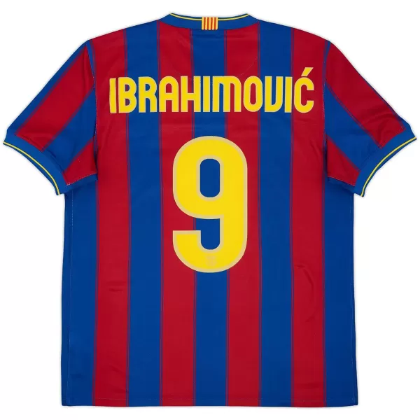 Ibrahimović #9 Retro Barcelona Home Jersey 2009/10 - minejerseys