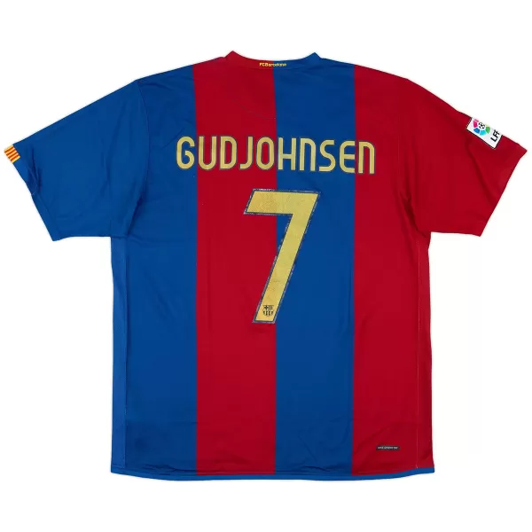 Gudjohnsen #7 Retro Barcelona Home Jersey 2006/07 - minejerseys