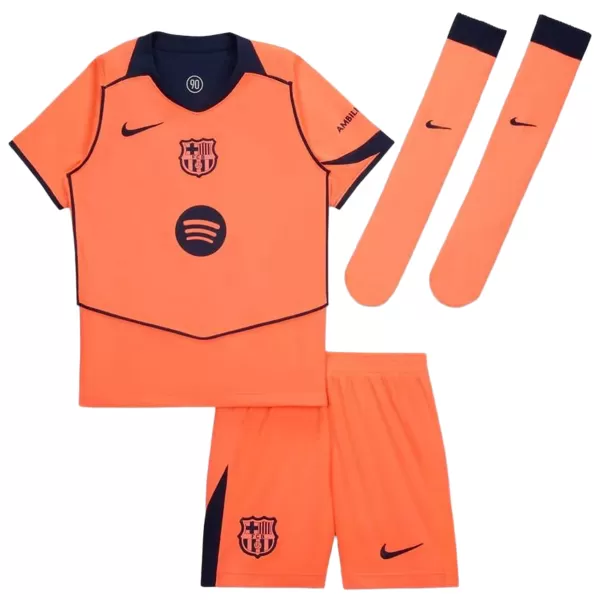 Kids Barcelona Third Jersey Full Kit 2025/26 - minejerseys