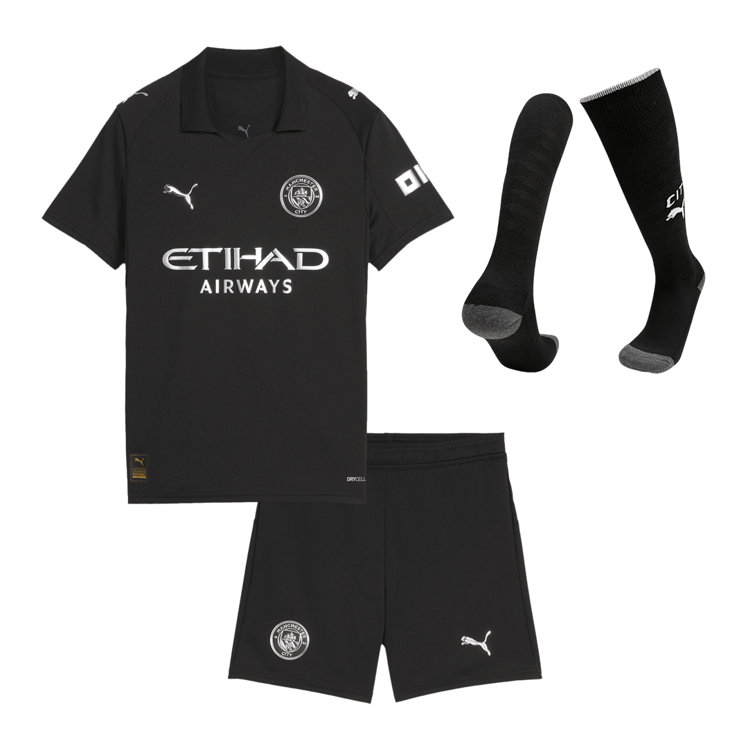 Kids Manchester City Away Jersey Full Kit 2025/26 Kids Manchester City Away Jersey Full Kit 2025/26