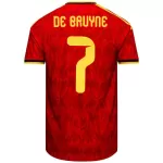 De Bruyne #7 Belgium Home Match Jersey Player Version World Cup 2026 - minejerseys