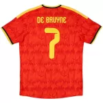 De Bruyne #7 Belgium Home Match Jersey Player Version World Cup 2026 - minejerseys