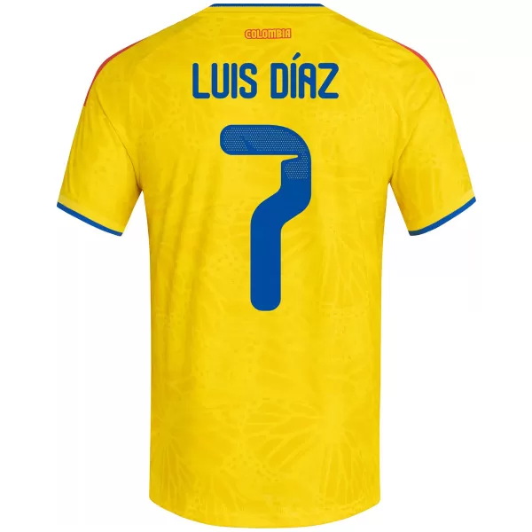 Luis Díaz #7 Colombia Home Match Jersey Player Version World Cup 2026 - minejerseys