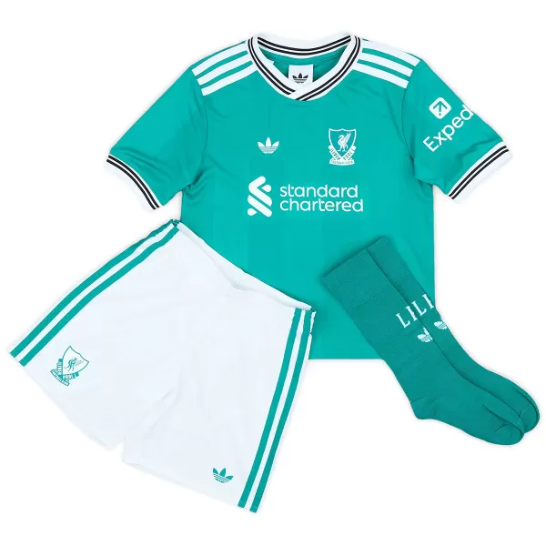 Kids Liverpool Third Jersey Full Kit 2025/26 - minejerseys