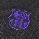 Barcelona Zipper Sweatshirt Kit(Top+Pants) Black 2025/26 - minejerseys