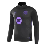 Barcelona Zipper Sweatshirt Kit(Top+Pants) Black 2025/26 - minejerseys