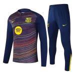 Kids Barcelona Zipper Sweatshirt Kit(Top+Pants) Colorful 2025/26 - minejerseys