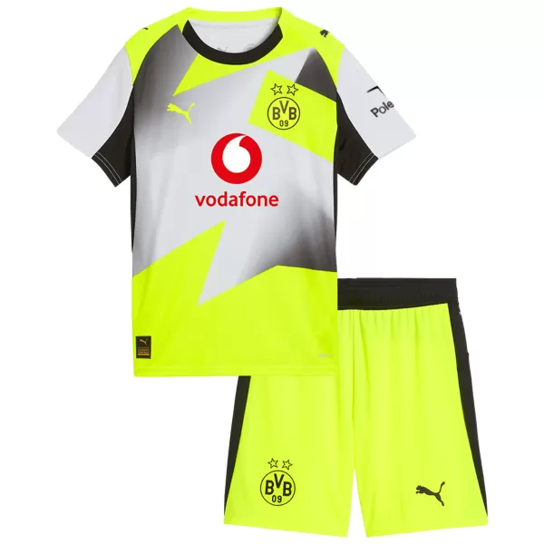 Kids Borussia Dortmund Away Jersey Kit 2025/26 - minejerseys