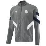 Real Madrid Windbreaker Jacket Gray 2025/26 - minejerseys